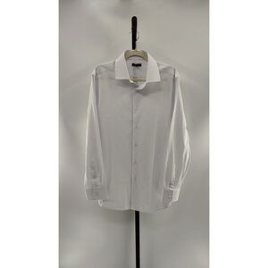 Quince Performance Stretch Wrinkle-Free Dress Shirt White Sleeved Top L